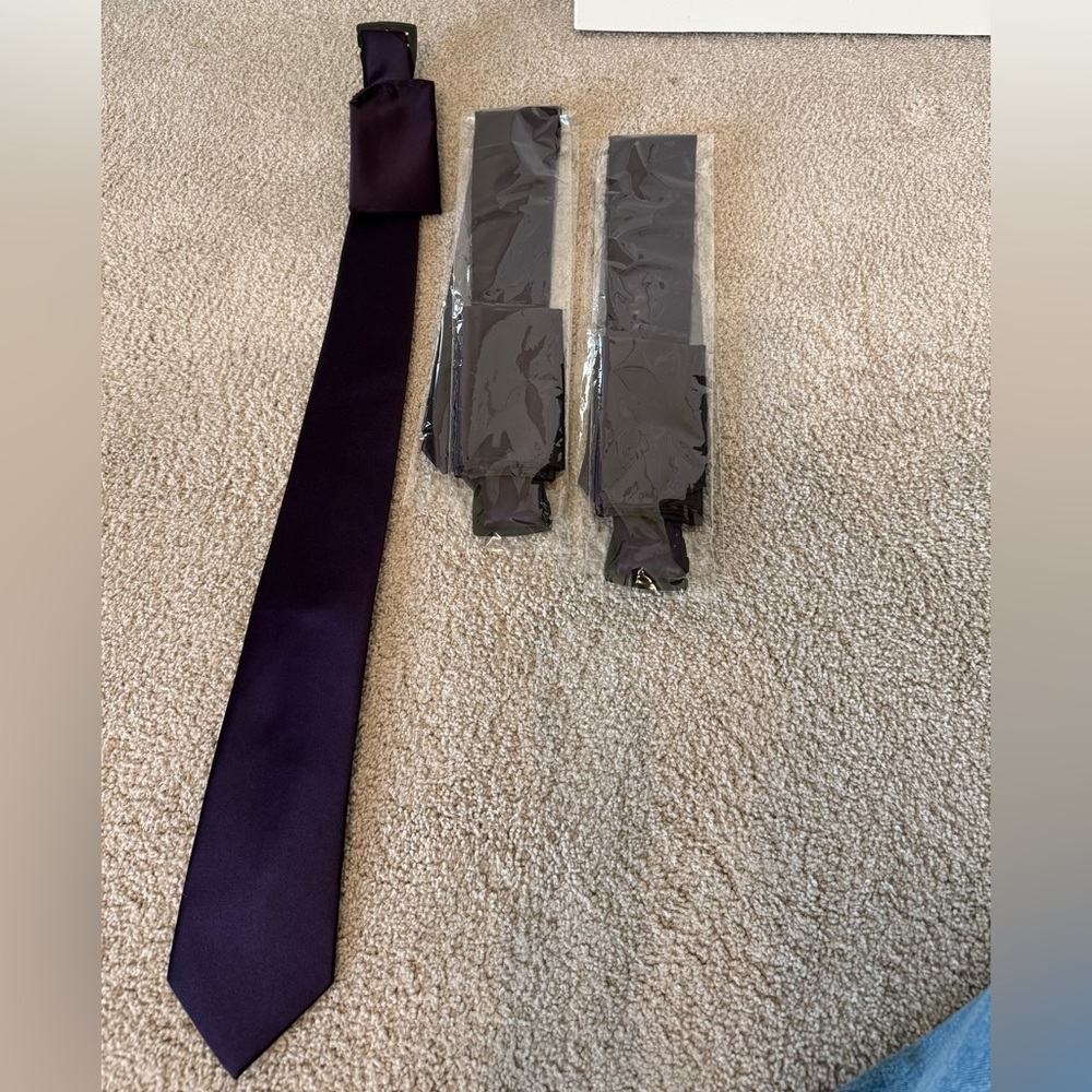 Stacy Adams Satin Tie in Rich Plum